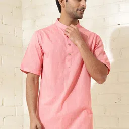 Fabindia Men Extended Sleeves Patchwork Kurta image 1
