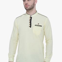 Kuons Avenue Mandarin Collar Long Sleeves Linen Kurta-picture-17