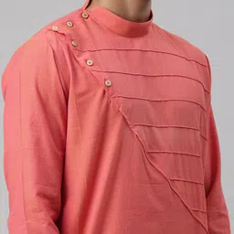 TATTVA Men Coral Angrakha Kurta image 2