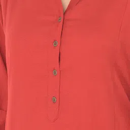 Pistaa Women Maroon Thread Work Kurta image 2