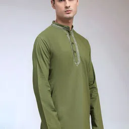 Moda Rapido Men Ethnic Motifs Embroidered Thread Work Kurta image 3