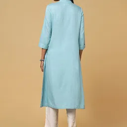 Marigold Lane Band Neck Thread Work Kurta image 4