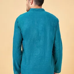 indus route by Pantaloons Mandarin Collar Cotton Kurta image 5