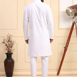 MIDAV Mandarin Collar Cotton Thread Work Kurta image 4