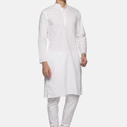 Sethukrishna Men White Solid Kurta image 5