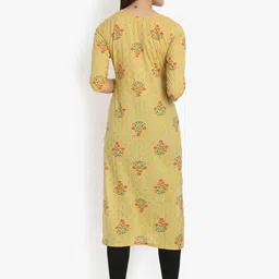 DIVINATION Floral Printed Thread Work Kurta image 5