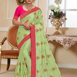 Mitera Ethnic Motifs Embroidered Saree-picture-36