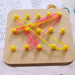 popplop Wooden Montessori Geoboard Toys for kids Mathematical Educational Shape Puzzle image 3