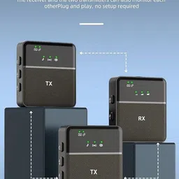 A-ONE RETAIL 3 in 1 SX9 Wireless Microphone Lavalier Condenser Collar Mic for All Smartphones Camera Microphone image 2