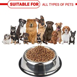 bofos Anti Skid Pack of 2 Stainless Steel Pet Bowl image 5