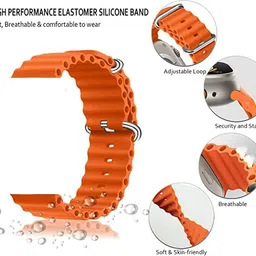 STROMBUCKS 49/45/44/42mm Watch Ultra Series 8/7/SE/6/5/4 Smart Watch Strap 44 mm Silicone Watch Strap image 4