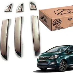 wolkomhome Premium Quality Chrome Door Handle Cover with Free Extra dual side Tape Marazzo Car Grab Handle Cover image 1