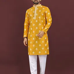 krm Men Embroidered Viscose Rayon Straight Kurta-picture-32