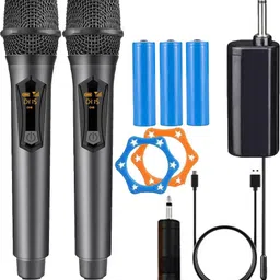 imaginea UHF Wireless Microphone, Cordless Dynamic Mic System with Rechargeable Receiver Microphone-picture-20