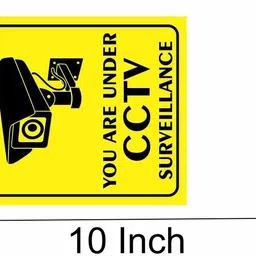 buzzhub CCTV Surveillance Board 8x10 Inch Warning Sign Sunboard Material for Emergency Sign image 2