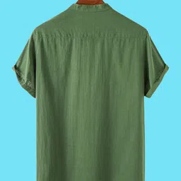 guys hub Men Solid Cotton Blend Straight Kurta image 2