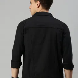 kashian Men Solid Denim Jacket image 2