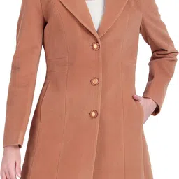 brazo Polyster Solid Coat For Women-picture-32