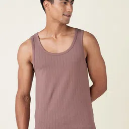 damensch Cotton Blend Shape Retaining Ribbed Men Vest image 2