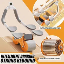 cupex 2024 New Ab roller Wheel Automatic Rebound 2 In 1 4Elbow Support Ab Exerciser Ab Exerciser image 2