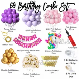 lala balloon Adorable Large Unicorn Theme Birthday Decoration Combo Kit for Girls image 2