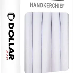 Dollar Cotton Handkerchiefs Hanky for Men - White Striped In Pack of 5 ["White"] Handkerchief-image-8