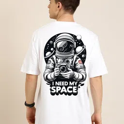 fashnet Men Typography Round Neck Cotton Blend White T-Shirt-picture-14