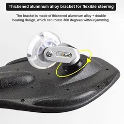 calyxia Aluminium Wave Board With Carry Bag Led Flash Colorful Lights In 2 Wheels 9 inch x 34 inch Skateboard image 5