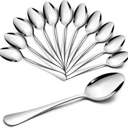 kitchenberry Stainless Steel Spoons Set of 12, Dinner Spoon Length 15 cm with Mirror Polished Stainless Steel Table Spoon Set-picture-44