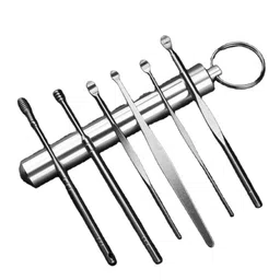 the quirk box Ear Wax Removal Kit- Set of 6 Tools - Silver image 3