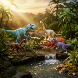 zesthome 6 Pcs Big Dinosaur Toys for Kids | Educational Realistic Rubber Dinosaur Toys image 2