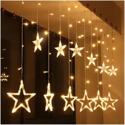 mprow 138 LEDs 2.8 m Yellow Steady, Flickering Star Rice Lights-picture-38