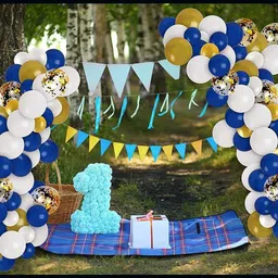 Solid Blue golden balloon for baby shower birthday anniversary party decoration-A Balloon-image-8