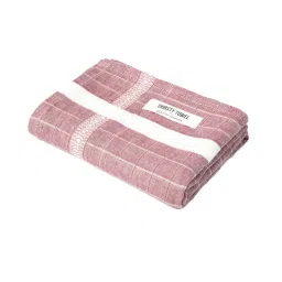 thirsty towel Red Cotton Solid 150 Gsm Bath Towel (1 Pc) image 5