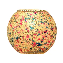Durham Multicolour Glass Shade Table Lamp With Glass Base by Foziq image 3
