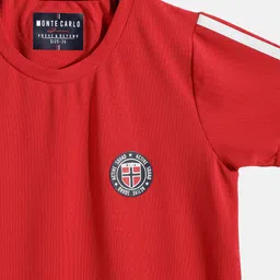 Monte Carlo Boys Red Solid T-shirt image 3
