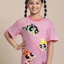 Kids Ville Girls Powerpuff Girls Printed Cotton Tshirt-picture-22