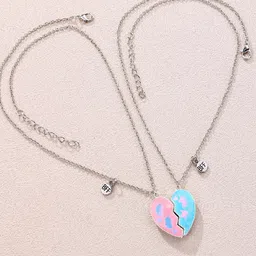 EL REGALO Set Of 2 Heart Magnetic Pendants With Chain-picture-30