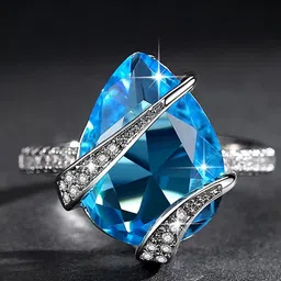MYKI Silver-Plated CZ-Studded Adjustable FingerRing-picture-40