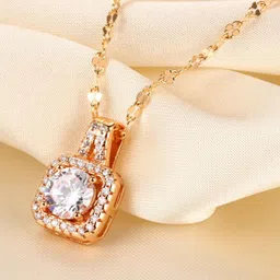 MYKI Gold-Plated CZ- Studded Pendant Chain image 3