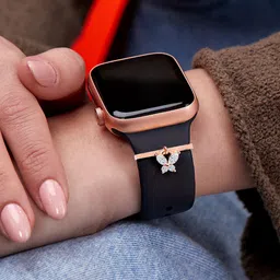 MINUTIAE Rose Gold-Plated Crystal-Studded Watch Charm-image-75