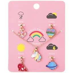 EL REGALO Girls Set Of 5 Pendants With Chain image 5