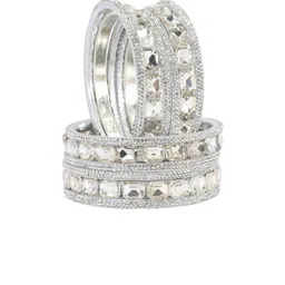 NMII Set Of 12 American Diamond Stones Studded Bangles image 5