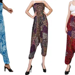 fusfus Printed Rayon, Cotton Women Harem Pants-picture-26