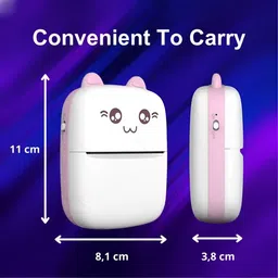 LUXURY TECH || Mini Bluetooth Thermal Printer, Portable Inkfree Label Pocket Printer Thermal Printing image 3