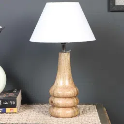sapphire Fabric Wood Table Lamp With Shade-picture-14