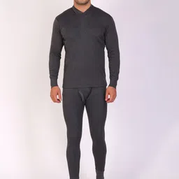 T.T. Mens Desire Anthra Slim Fit Round Neck Solid Thermal Set image 5