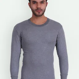 T.T. Round Neck Slim Fit Solid Titanic Thermal Top-picture-35