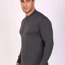 T.T. Desire Anthra V-Neck Long Sleeves Slim Fit Thermal Top image 3