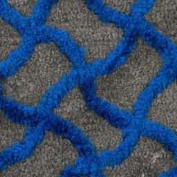 Kuber Industries Set of 2 Blue Textured Velvet Anti-Skid Doormats image 4